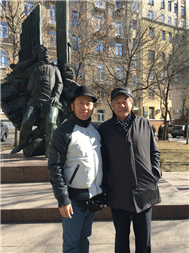 楊永康與俄羅斯愛樂樂團團長，國家功勳藝術家左貞觀先生